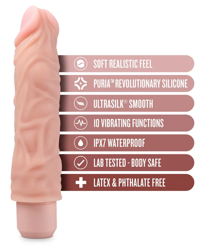 Dr. Skin Silicone Dr. David 8 In Vibrating Dildo | Blush Novelties Female Sex Toys