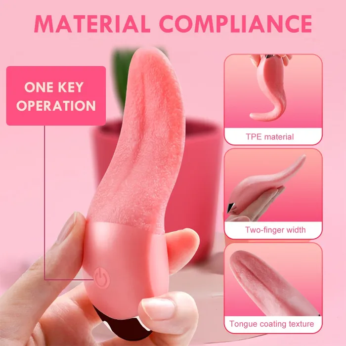 Female Sex Toys | Realistic Tongue Licking Vibrator - Lusty Age