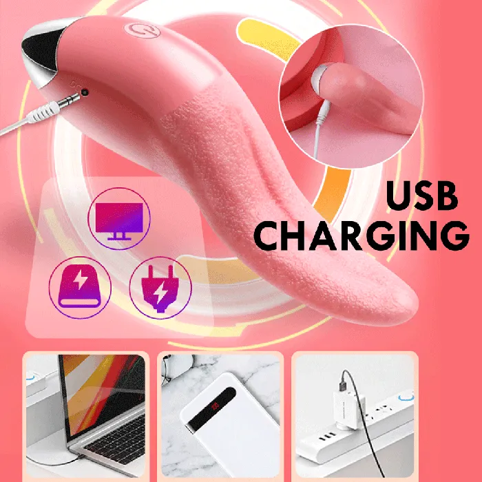 Female Sex Toys | Realistic Tongue Licking Vibrator - Lusty Age