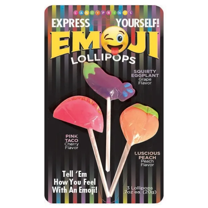 Little Genie Emoji Lollipops 3 Fruit Flavored Vibrators