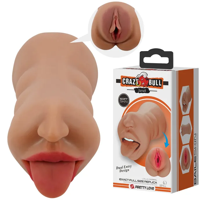 Pretty Love Sarah Mouth Masturbator Sleeve Brown Male Sex Toys Pretty Love Sarah Mouth Masturbator Sleeve Brown Male Sex Toys