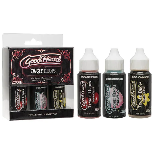 Doc Johnson Dildos GoodHead Tingle Drops Cherry Cotton Candy French Vanilla 3 Pack Doc Johnson Dildos GoodHead Tingle Drops Cherry Cotton Candy French Vanilla 3 Pack