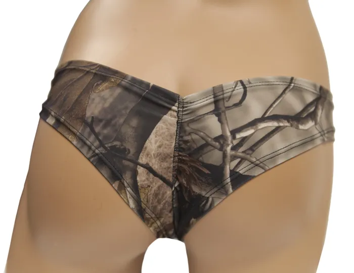 Sunset Stripper Wear Male Sex Toys Real Tree Camo Mini Booty Shorts