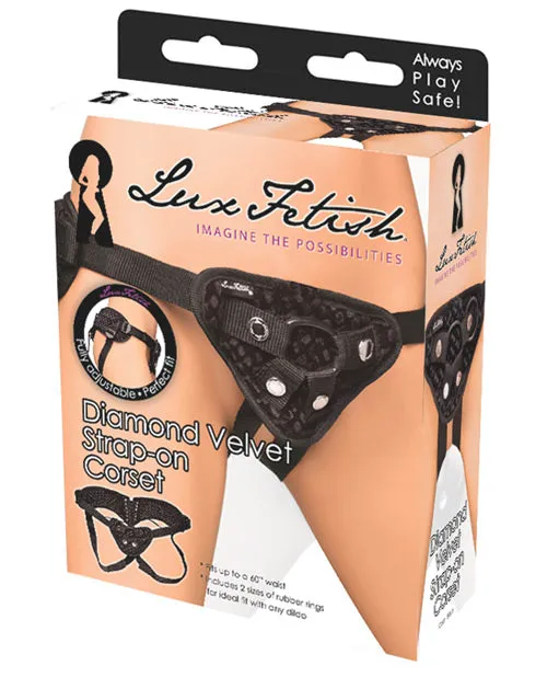 Diamond Velvet Strap On Corset Electric Hustler Lingerie Female Sex Toys