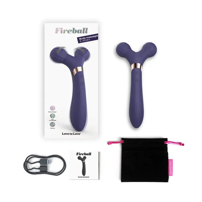 Love to Love Female Sex Toys Fireball Forked Massager Vibrator