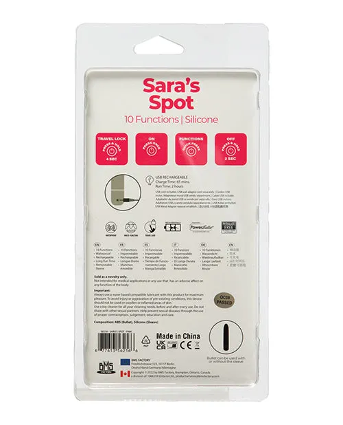 Female Sex Toys Saras Spot Rechargeable Bullet with GSpot Sleeve 10 Functions BMS Factory Female Sex Toys Saras Spot Rechargeable Bullet with GSpot Sleeve 10 Functions BMS Factory