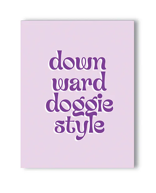 Kush Kards Vibrators Downward Doggie Naughty Greeting Card
