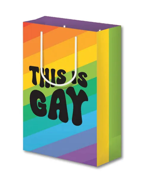 This Is Gay Stripe Gift Bag Kush Kards Vibrators