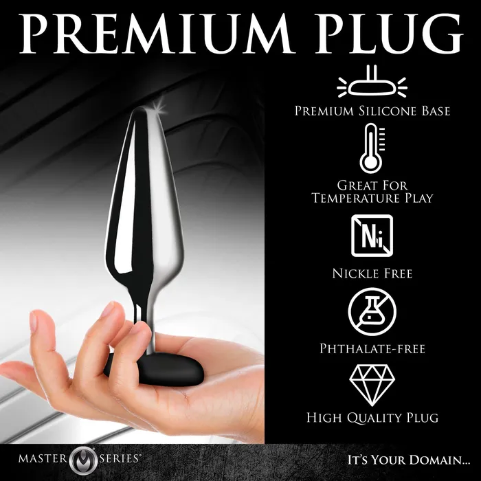 Master Series Master Series Butt Slut Metal Silicone Butt Plug Anal