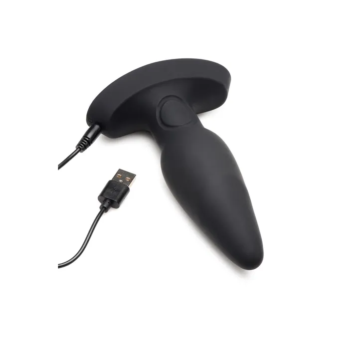 Thunder Plugs 25X Pulsing Vibrating Rechargeable Silicone Plug with LCD Remote Thunder Plugs Female Sex Toys