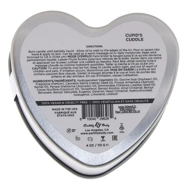 3In1 Massage Heart Candle 4oz in Cupids Cuddle Earthly Body Female Sex Toys