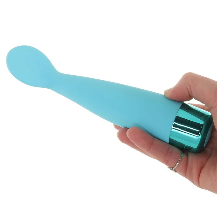 CalExotics Eden Silicone Scoop Vibe in Teal Vibrators CalExotics Eden Silicone Scoop Vibe in Teal Vibrators
