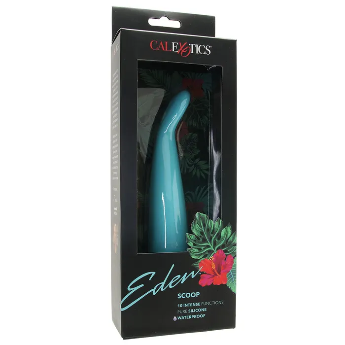 CalExotics Eden Silicone Scoop Vibe in Teal Vibrators CalExotics Eden Silicone Scoop Vibe in Teal Vibrators