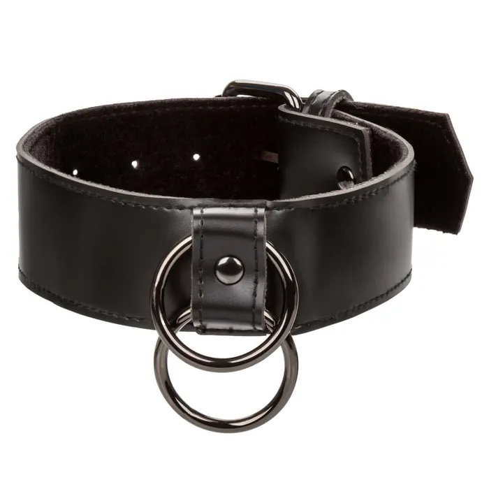 California Exotic Novelties Anal California Exotic Novelties Euphoria Collar with Chain Leash in Black