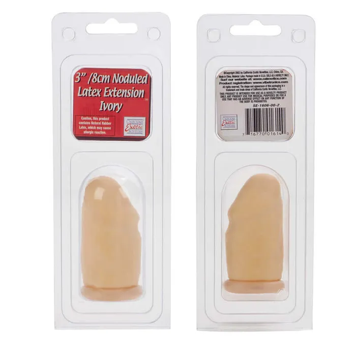 California Exotic Novelties Male Sex Toys Latex Extension Nubby Cock Head Ivory 3 inch