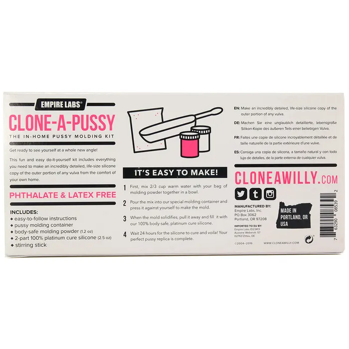 CloneAPussy In Home Molding Kit in Hot Pink Empire Labs Vibrators