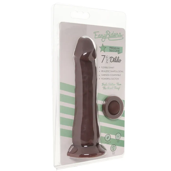 Dildos EasyRiders 7 Inch Silicone Dildo in Dark XR Brands