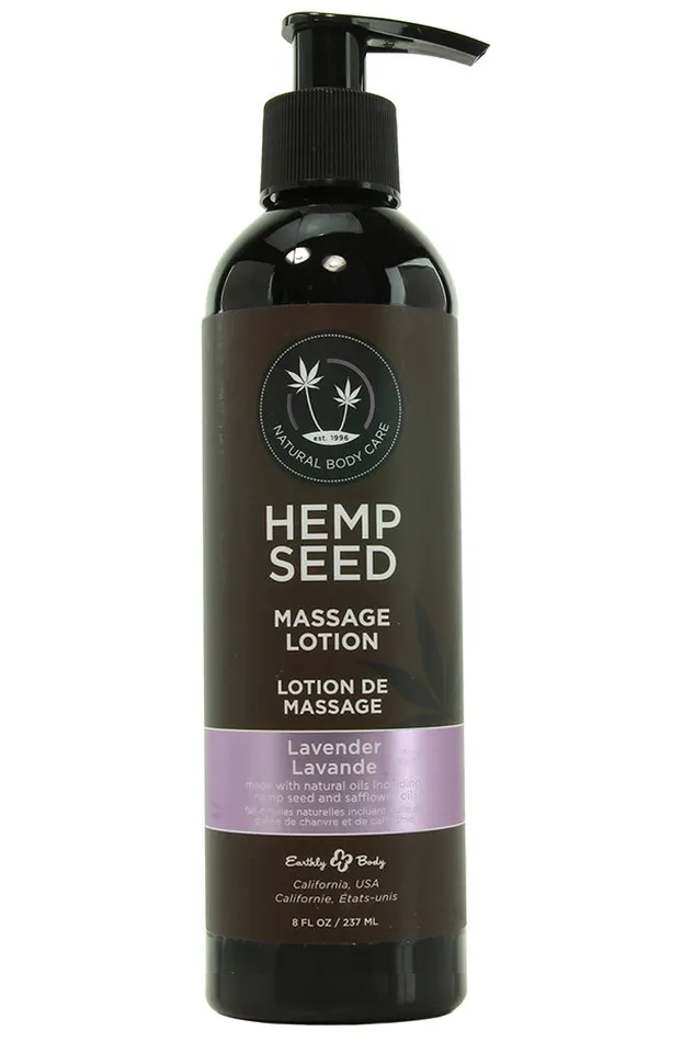 Earthly Body Couples Hemp Seed Massage Lotion 8oz237ml in Lavender