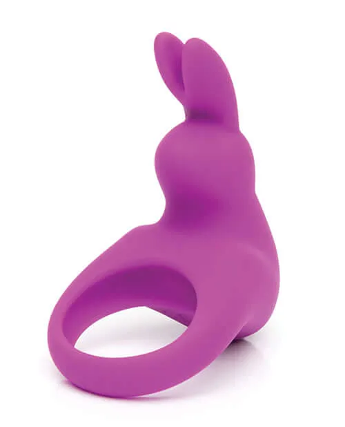 Love Honey Vibrators Happy Rabbit Rechargeable Vibrating Cock Ring in Purple Ultimate Shared Pleasure from Lovehoney