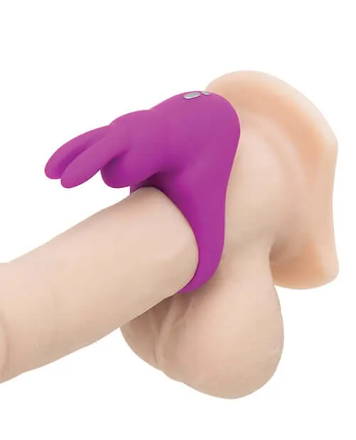 Love Honey Vibrators Happy Rabbit Rechargeable Vibrating Cock Ring in Purple Ultimate Shared Pleasure from Lovehoney
