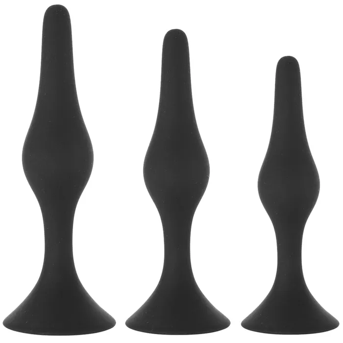 Male Sex Toys Anal Adventures Platinum Beginner Plug Kit Blush