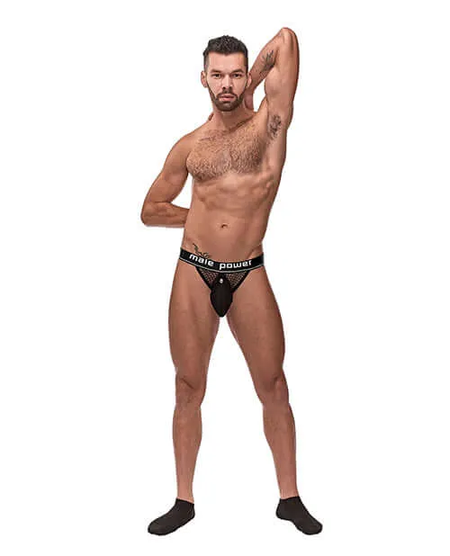 Male Sex Toys Cock Pit Cock Ring Jock Strap Black SM Male Power Lingerie Male Power Lingerie