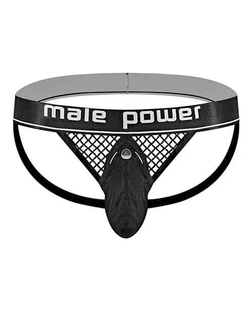 Male Sex Toys Cock Pit Cock Ring Jock Strap Black SM Male Power Lingerie Male Power Lingerie