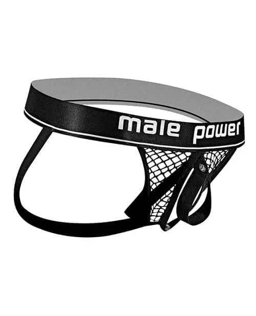 Male Sex Toys Cock Pit Cock Ring Jock Strap Black SM Male Power Lingerie Male Power Lingerie