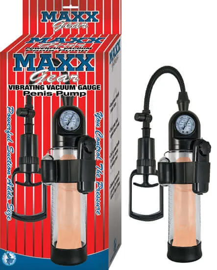 Maxx Gear Vibrating Vacuum Gauge Penis Pump Nasstoys Male Sex Toys