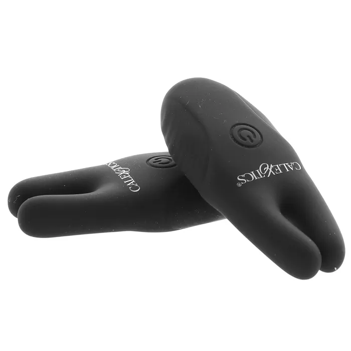 Remote Silicone Nipple Clamps in Black CalExotics Anal Remote Silicone Nipple Clamps in Black CalExotics Anal