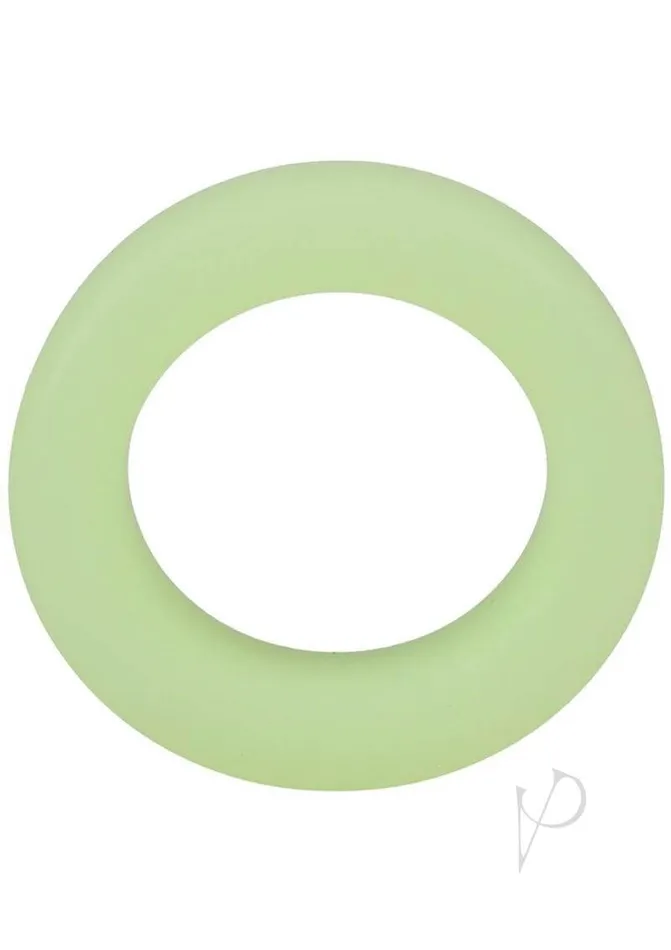 Rock Solid Big O GlowintheDark Green Silicone Cock Ring Doc Johnson Enterprises Male Sex Toys