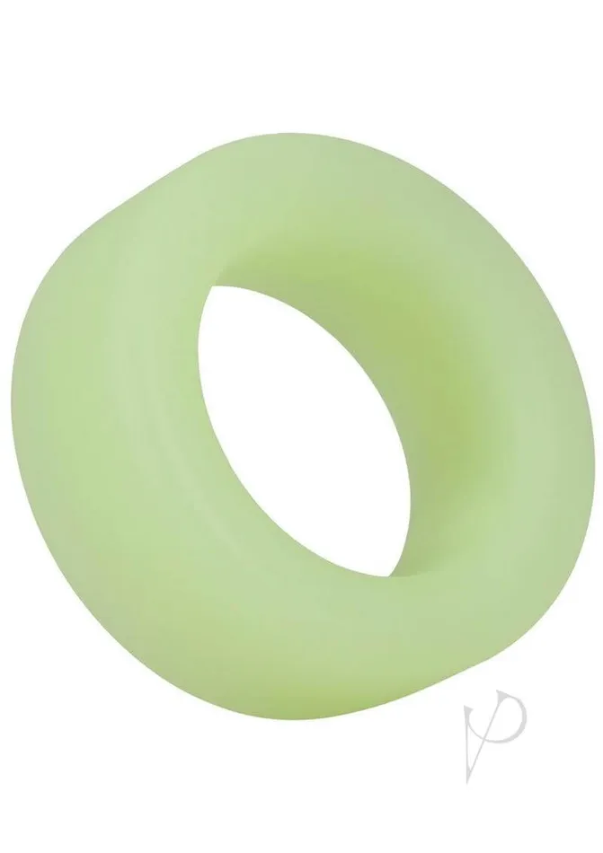 Rock Solid Big O GlowintheDark Green Silicone Cock Ring Doc Johnson Enterprises Male Sex Toys