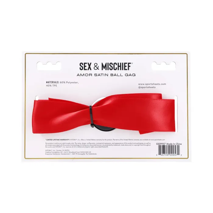 Sex Mischief Amor Satin Ball Gag Sportsheets Couples