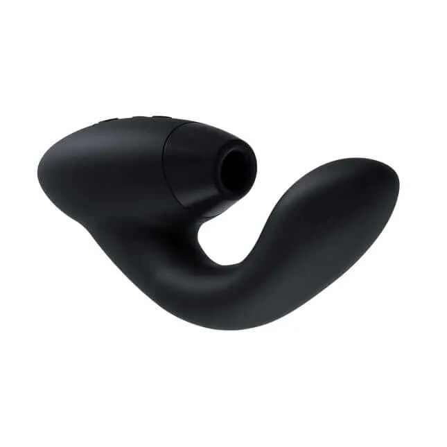 WOMANIZER Womanizer Duo 24function Rechargeable Silicone Dual GSpot Clitoral Stimulator with Smart Silence Black Female Sex Toys