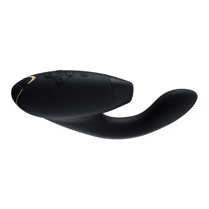 WOMANIZER Womanizer Duo 24function Rechargeable Silicone Dual GSpot Clitoral Stimulator with Smart Silence Black Female Sex Toys