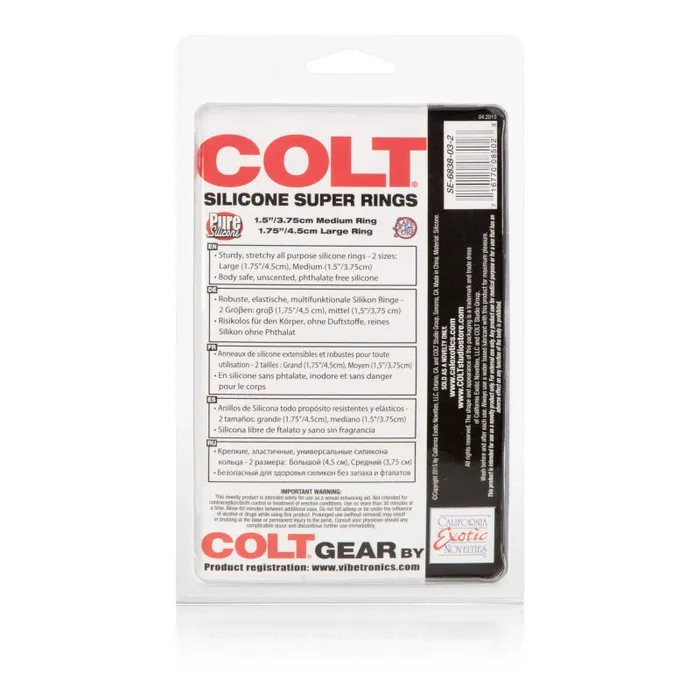 Anal CalExotics Colt Silicone Super Rings Black Anal CalExotics Colt Silicone Super Rings Black
