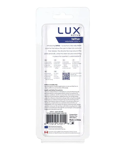 Dildos BMS Enterprises Lux Active Tether Adjustable Cock Tie Black Dildos BMS Enterprises Lux Active Tether Adjustable Cock Tie Black