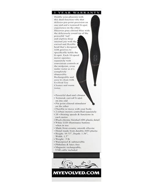 Evolved Novelties Vibrators Evolved Tantalizing Teaser Dual End Vibrator Black Evolved Novelties Vibrators Evolved Tantalizing Teaser Dual End Vibrator Black