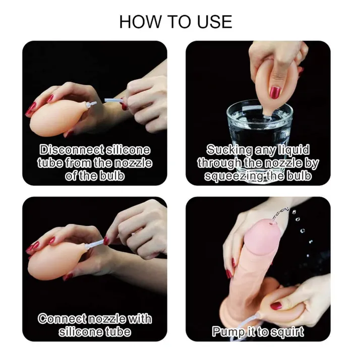 Female Sex Toys 85 Realistic Squirting Dildo Ejaculating Dildo with Enema Bulb lovetoy