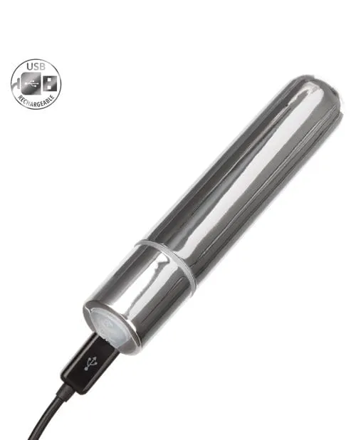 Female Sex Toys Rechargeable Bullet Silver CalExotics Female Sex Toys Rechargeable Bullet Silver CalExotics