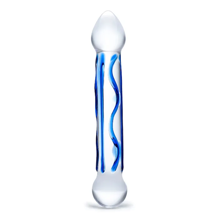 Gls Dildos 65 Textured Double Sided Blue Dildo