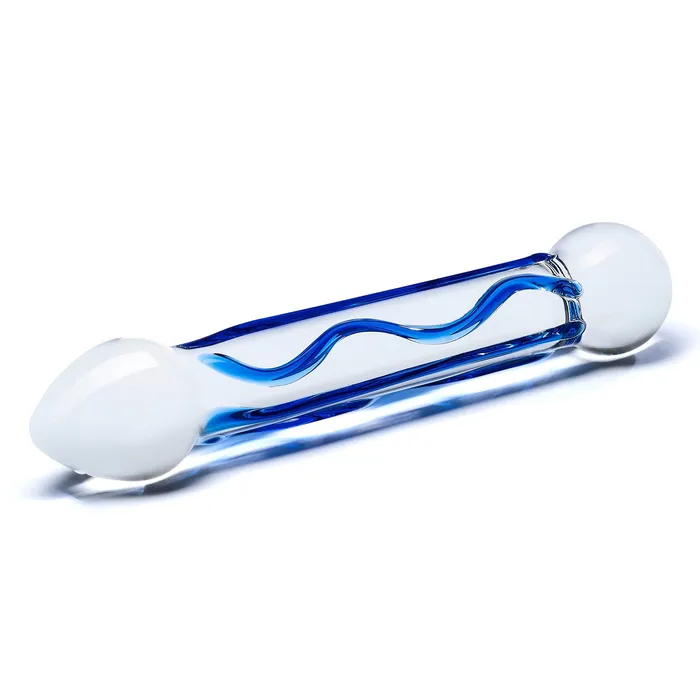 Gls Dildos 65 Textured Double Sided Blue Dildo