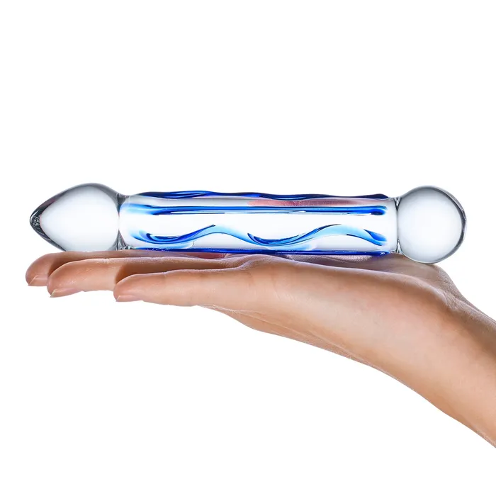 Gls Dildos 65 Textured Double Sided Blue Dildo