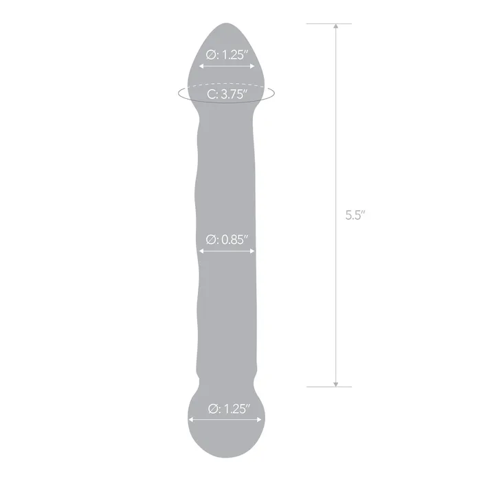Gls Dildos 65 Textured Double Sided Blue Dildo