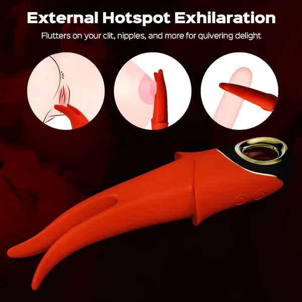 honeysx Female Sex Toys USK Phantom GSpot Clit Flickering Tongue Vibrator