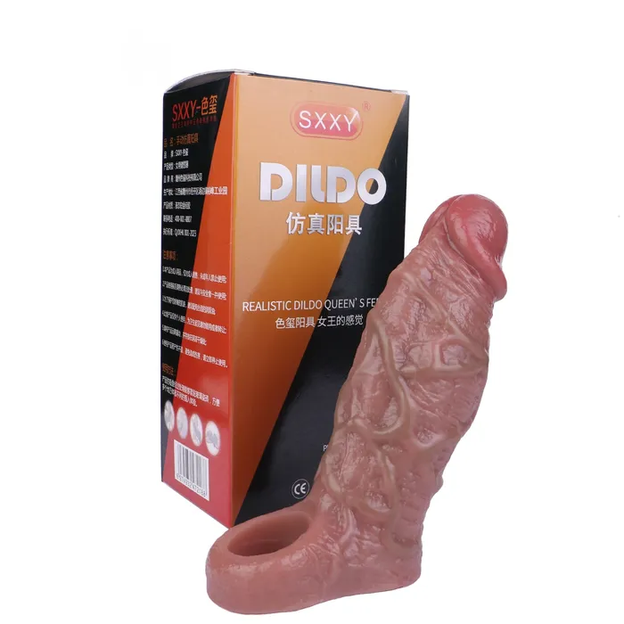 Male Sex Toys honeysx Pyrrhus S8118 Realistic Penis Extension sleeve