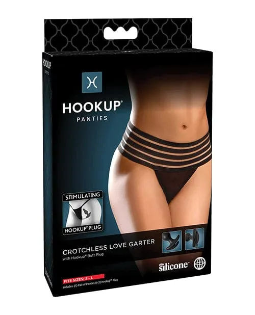 Pipedream Products Vibrators Hookup Panties Crotchless Love Garter