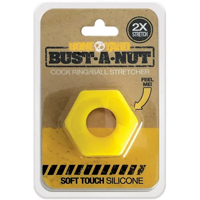 Rascal Boneyard Male Sex Toys Bust a Nut Cock Ring Yellow Rascal Boneyard Male Sex Toys Bust a Nut Cock Ring Yellow