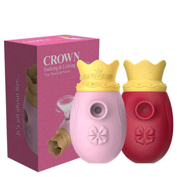 SECWELL Vibrators Secwell Crown Suction and Tongue Licking Vibe