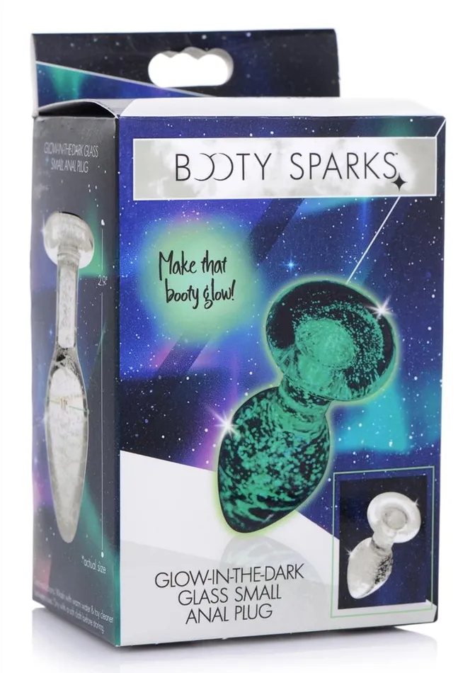 Anal Booty Sparks Glow In The Dark Glass Anal Plug Booty Sparks